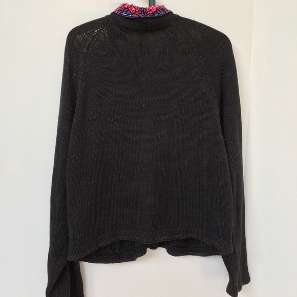 Gladys Bagley Work in Progress Sweater Cardigan Beaded M - Picture 5 of 6